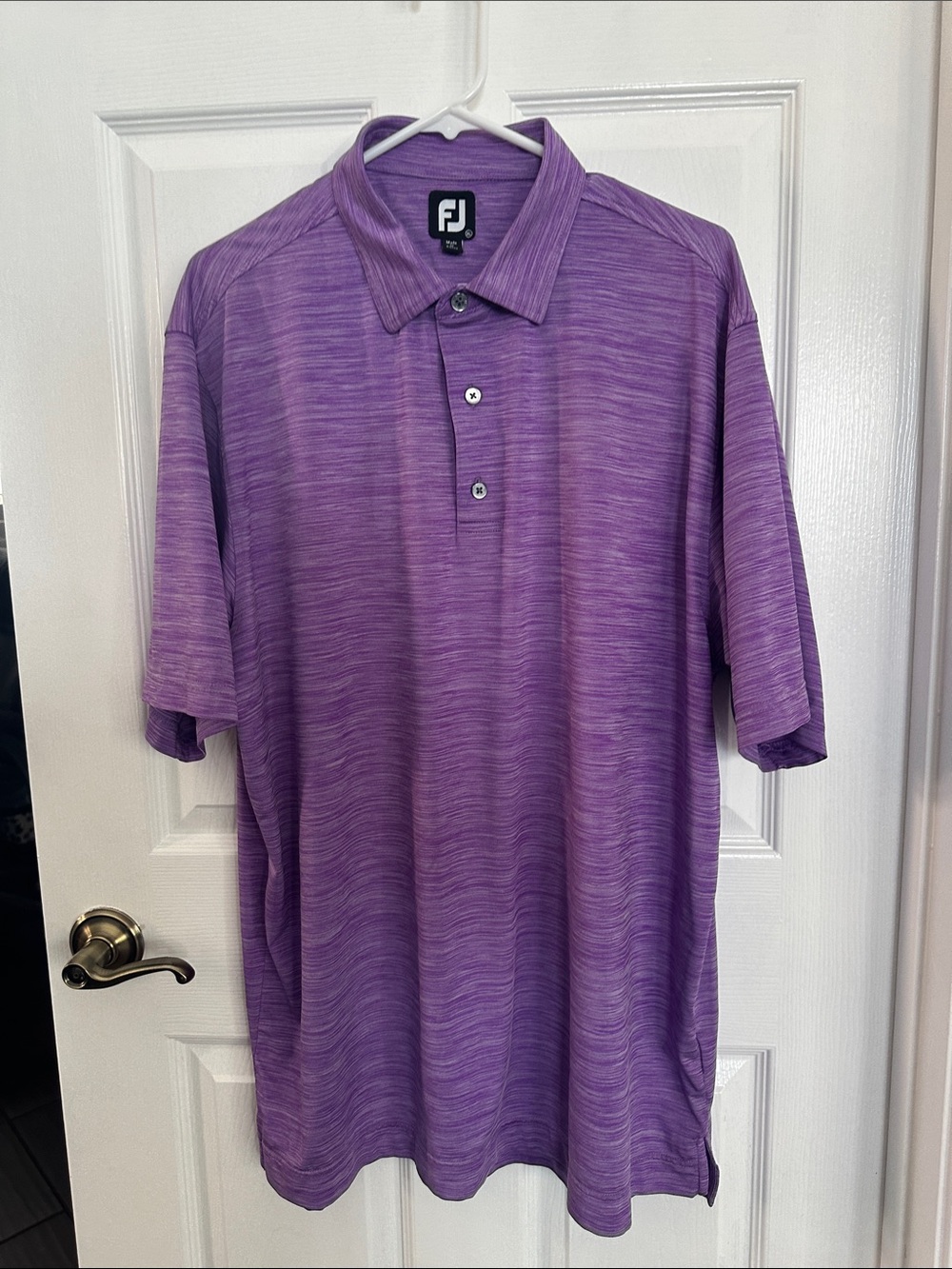 FootJoy Purple Space-Dye Short Sleeve Polo